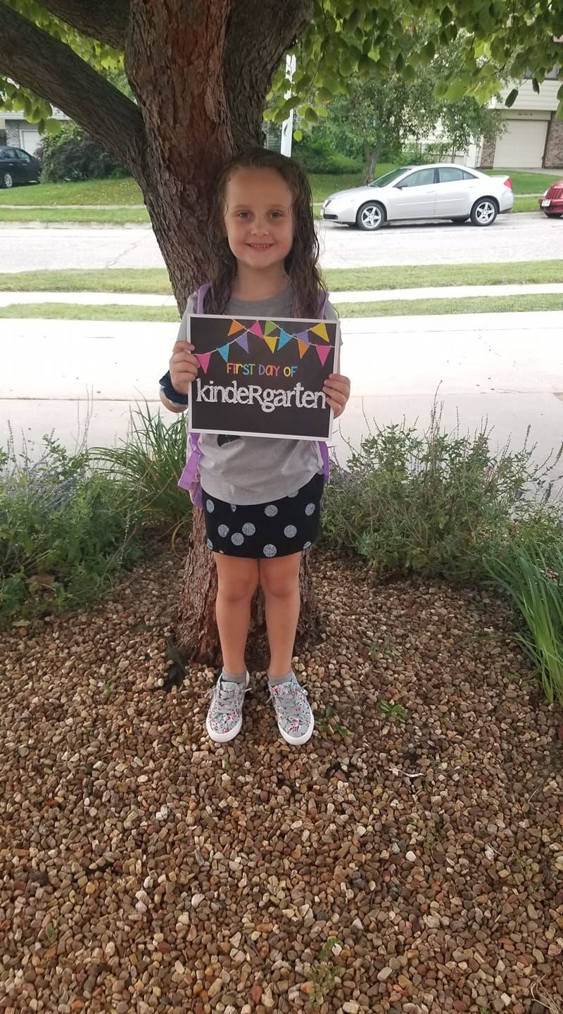 Alexis first day of Kindergarten